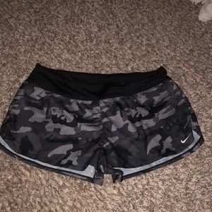 Nike Black and Grey Running Shorts